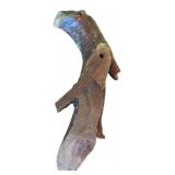 U - Hand Carved Wooden Wall Decor with Bearded Face