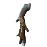 U - Hand Carved Wooden Wall Decor with Bearded Face