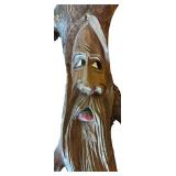 U - Hand Carved Wooden Wall Decor with Bearded Face