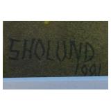 U - Framed Floral Print by Sholund
