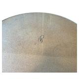 U - Vintage Round Table with Glass Top and Hairpin Legs