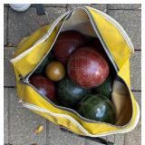 G - Vintage Croquet Set and Bocce Ball Set with Carrying Case