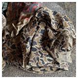 G - Lot of Burlap Duck Blind Fabric and Camo Netting
