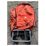 G - Vintage Orange External Frame Backpack by Rosalie