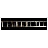 G - White Metal 10 Foot Aluminum Extension Ladder Type III 200lb Rated