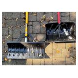 G - Lot of 6 Outdoor Tools - Snow Shovels, Broom, Rake, Hoe, Squeegee