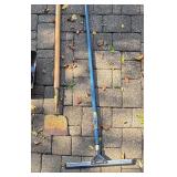 G - Lot of 6 Outdoor Tools - Snow Shovels, Broom, Rake, Hoe, Squeegee