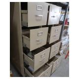 2 FOUR DRAWER FILE CABINETS