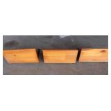 3 WOODEN SHELVES