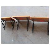 3 WOODEN SHELVES