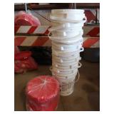 LOT OF 10 CLEAN, HEAVY DUTY 5 GALLON BUCKETS