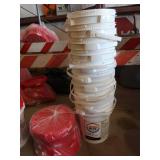 LOT OF 10 5 GALLON BUCKETS WITH LIDS