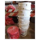 LOT OF 10 CLEAN, HEAVY DUTY 5 GALLON BUCKETS