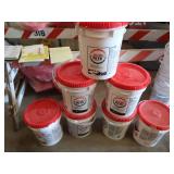 7  HEAVY DUTY 5 GALLON BUCKETS WITH   HANDLES