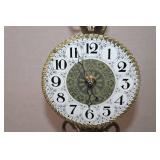 Antique Tabletop Pendulum Clock with Ornate Base