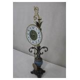 Antique Tabletop Pendulum Clock with Ornate Base