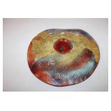 Decorative Glass Plate with Abstract Southwestern Design
