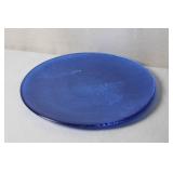 Blue Textured Glass Charger Plate