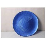 Blue Textured Glass Charger Plate