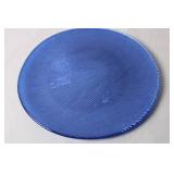 Blue Textured Glass Charger Plate