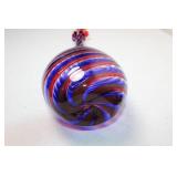 Set of 3 Murano Style Art Glass Decanters with Stoppers