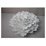 Global Views Made in Italy Iridescent Ruffled Ceramic Bowl