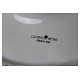 Global Views Made in Italy Iridescent Ruffled Ceramic Bowl