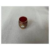 Bohemian Ruby Red Decanter Set with 6 Stem Glasses and 6 Cordials