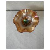 Collection of Vintage Carnival Glass and Porcelain Dishware