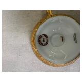 Set of 24K Gold Gilded Cups with Plates, Made in Czechoslovakia