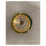 Set of 24K Gold Gilded Cups with Plates, Made in Czechoslovakia