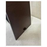 Modern Table Lamp with Brown Geometric Base and Cream Shade