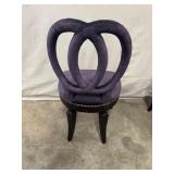 Pair of Upholstered Side Chairs with Double Oval Backs and Nailhead Trim
