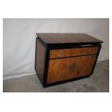 Mid-Century Modern Wood Sideboard Buffet with Brass Hardware