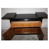 Mid-Century Modern Wood Sideboard Buffet with Brass Hardware