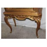 Antique Gilded Glass Display Cabinet with Ornate Detailing