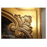 Antique Gilded Glass Display Cabinet with Ornate Detailing