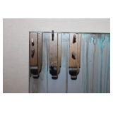 Industrial Mixed Media Wall Art Panel with Mechanical Elements and Lighting