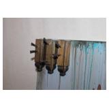 Industrial Mixed Media Wall Art Panel with Mechanical Elements and Lighting