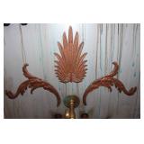 Industrial Mixed Media Wall Art Panel with Mechanical Elements and Lighting