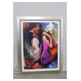Original oil painting by Irene Sherri Abstract Art Print with Musical Motif