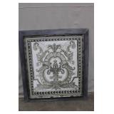 Framed Monochrome Ornamental Design Wall Art