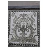 Framed Monochrome Ornamental Design Wall Art
