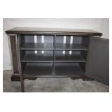 Distressed Two-Door Wood Sideboard Cabinet with Shelves