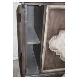 Distressed Two-Door Wood Sideboard Cabinet with Shelves