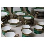 Christian Dior Gaudron Malachite Porcelain Dinnerware Set