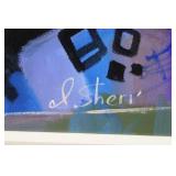 Original oil painting by Irene Sherri Abstract Art Print with Musical Motif