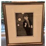 Framed Signed Art Print "Airborne" by Rita Briansky, 40/46