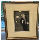 Framed Signed Art Print "Airborne" by Rita Briansky, 40/46