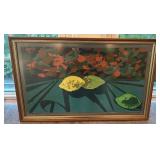 Horst Streckenbach Signed and Numbered Abstract Print, Framed 26 1/2 x 17